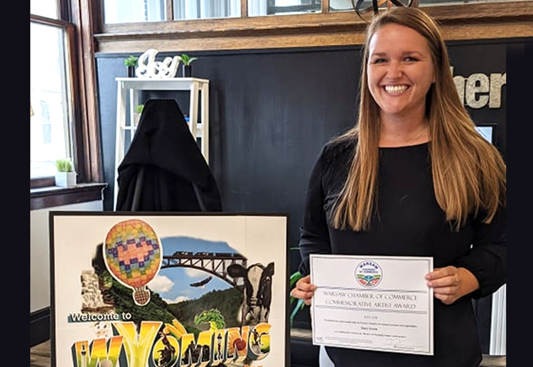 Warsaw Chamber of Commerce Commemorative Artist Award Art by Stacy